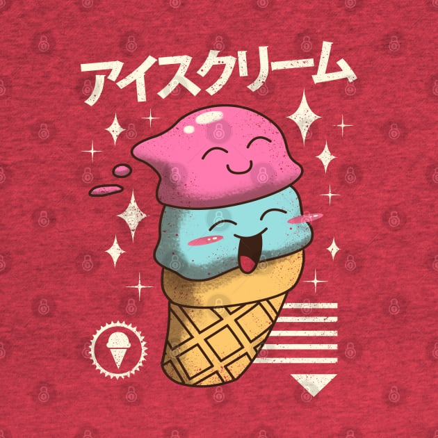 Kawaii Ice Cream by Vincent Trinidad Art